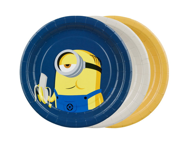 Paptallerkener, Minions, 18 cm, 6-pak