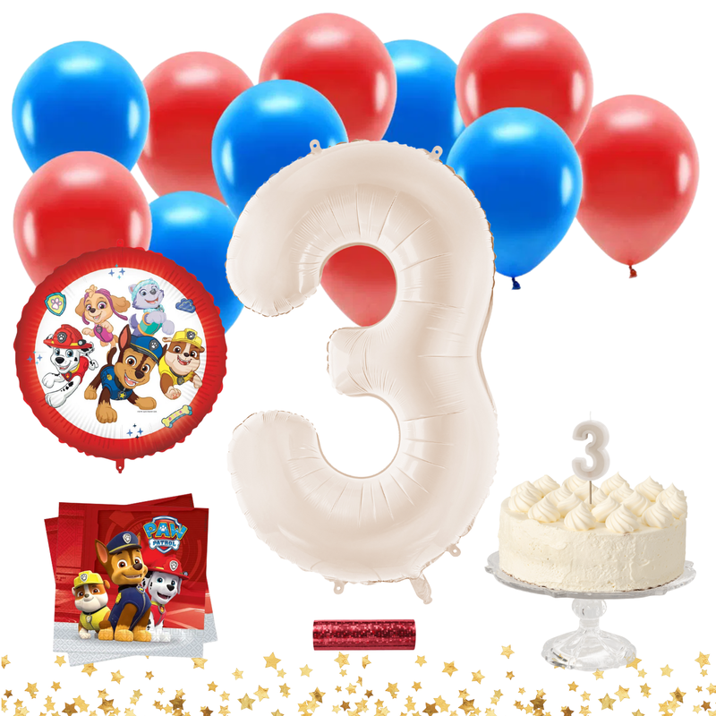 Paw Patrol synttärisetti 3 vuotta