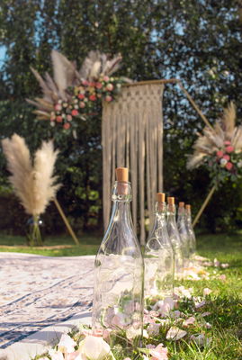 Backdropställ Hexagon, guld, 2 m