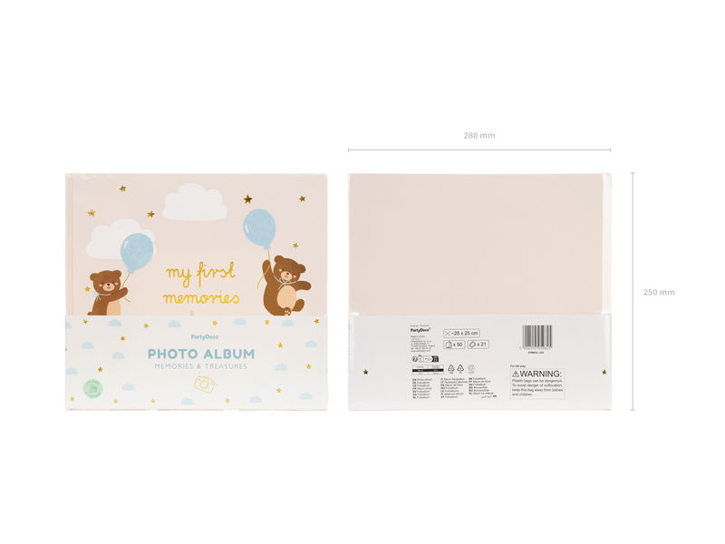 Fotoalbum, Teddy Bear, 28x25 cm, 50 sider