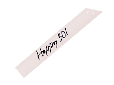 Sash, Happy 30, creme, 76 cm