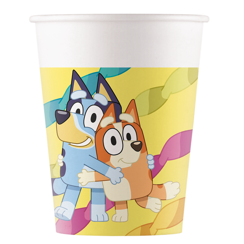 Ingår: Pappersmuggar Bluey, 8-pack