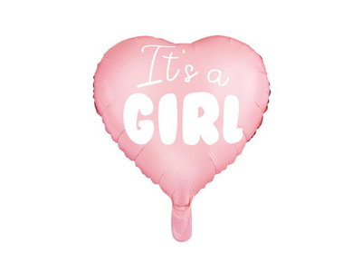 Heliumfylld Ballong, It's a Girl, rosa