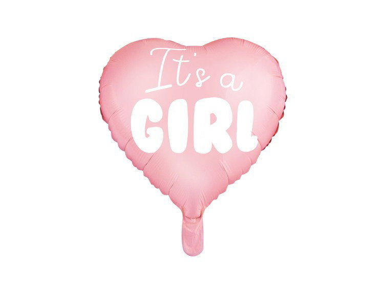 Heliumfylld Ballong, It's a Girl, rosa