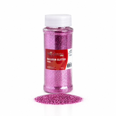 Ballonglitter, rosa, 100 gram