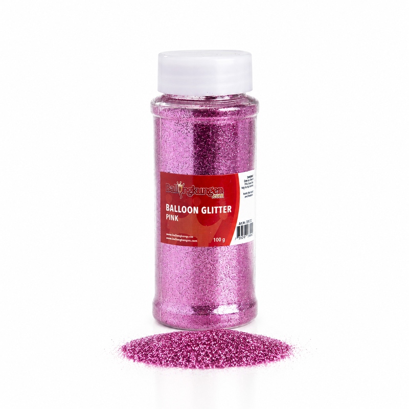 Ballonglitter, rosa, 100 gram
