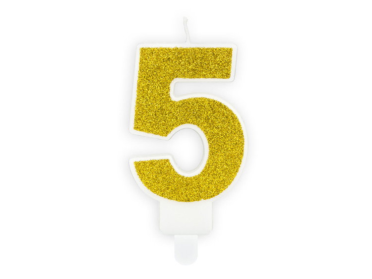 Kakku kynttilähahmo, kultainen glitter (5)