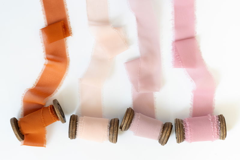 Chiffongband, puderrosa