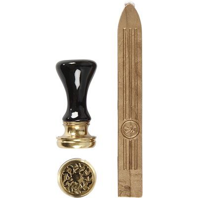 Sinettilakka ja sinetti, kulta, 1 setti