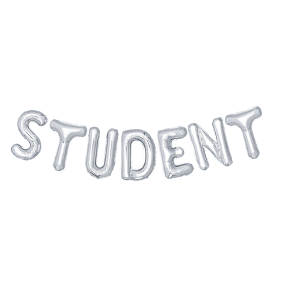 Folieballong, Student, silver