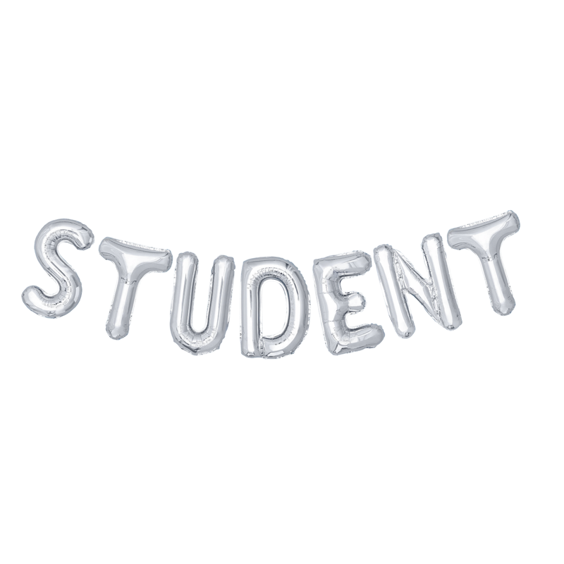 Folieballong, Student, silver