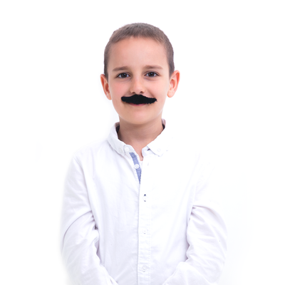 Lösmustascher, svarta, 6-pack