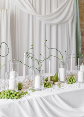 Guirlande de perles, blanc, 10 mètres