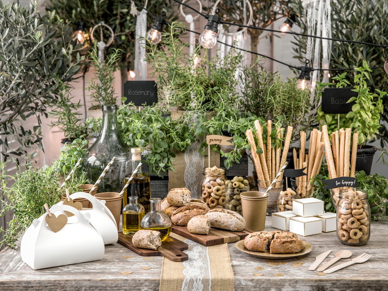 Stolsrosett i jute med spets