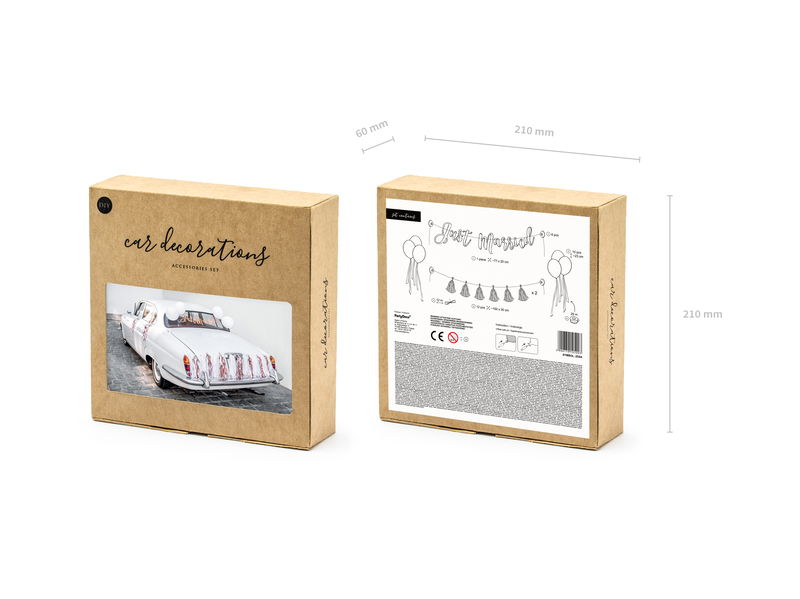 Kit de décoration voiture mariage, Just Married