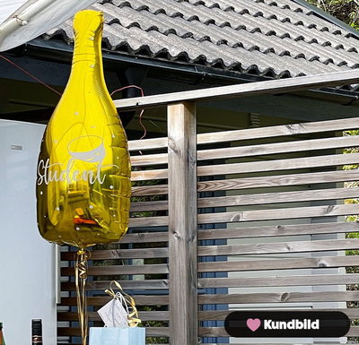 Heliumfylld Ballong, flaska Studenten