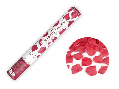 Konfettikanone, rote Rosenblätter, 40 cm