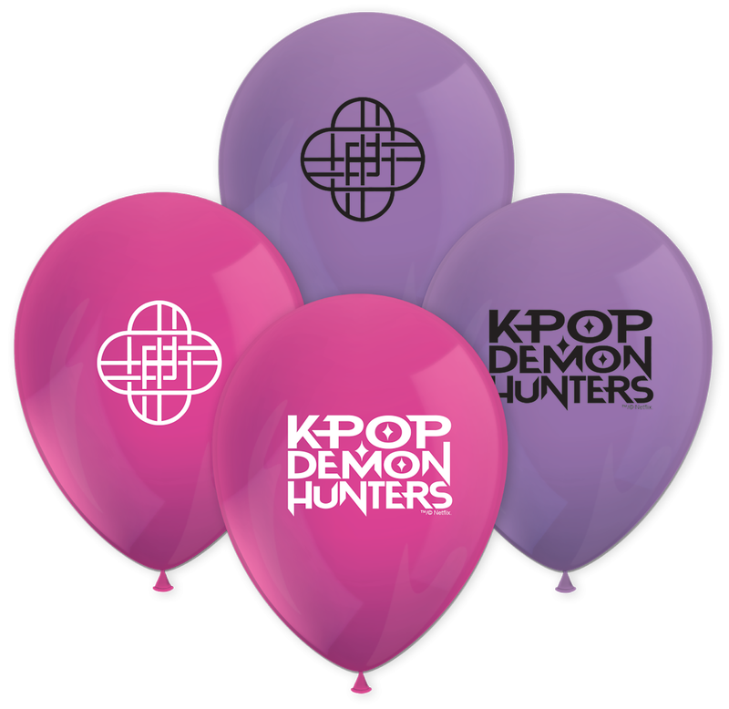 Ballonger, K-POP Demon Hunters, rosa/lila, 8-pack