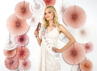 Sash, Bride to Be, hvid/rosaguld, 1-pak