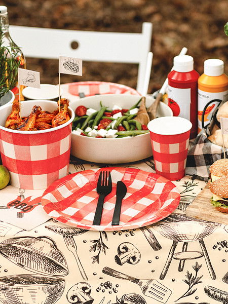 Plastbestik, sort, 12-pak