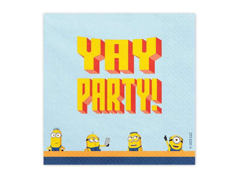 Servietter, Minions, Yay Party!, 33x33 cm, 20-pak