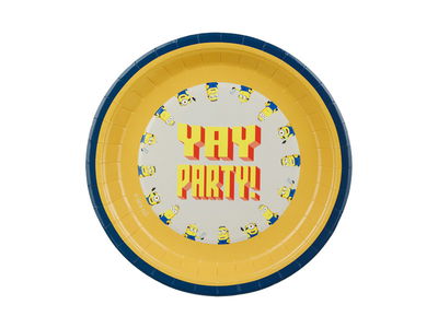 Assiettes en papier, Minions, Yay Party!, 23 cm, lot de 6
