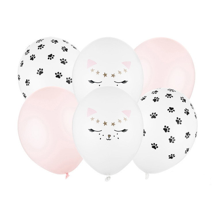 Ballong, katt mix, 6-pack