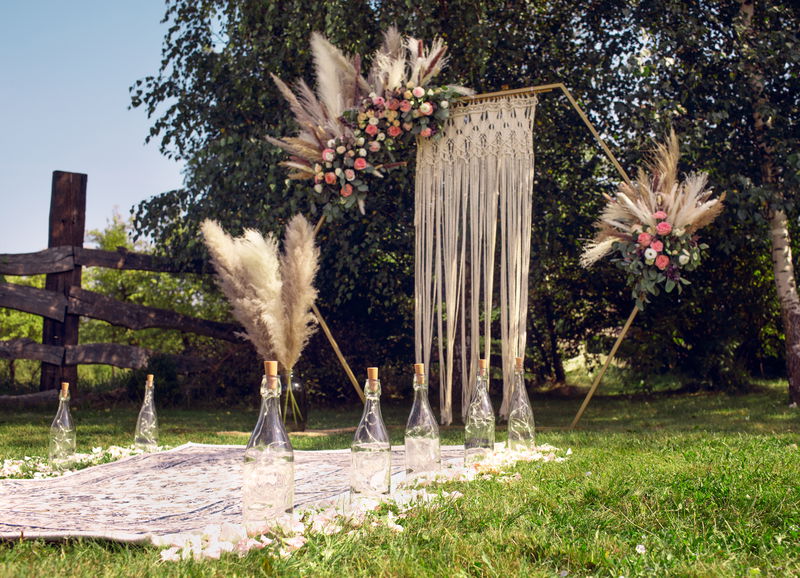 Backdropställ Hexagon, guld, 2 m