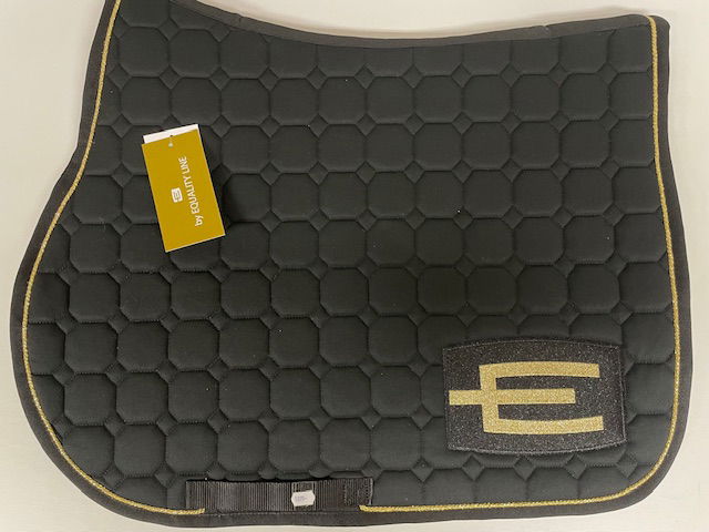 Hoppschabrak med E-logga svart/guld  FULL