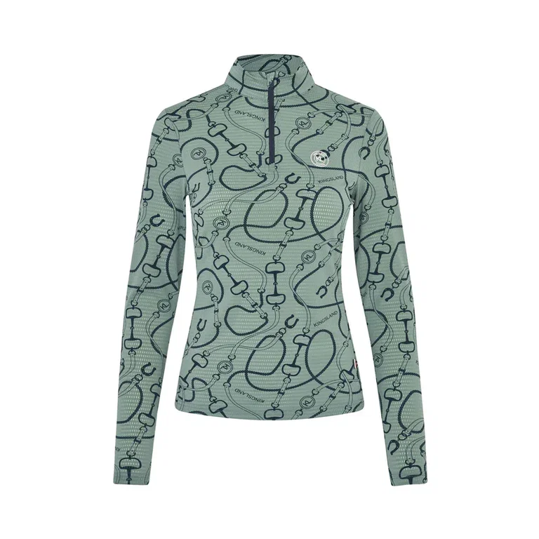 KLLarissa ladies mesh training shirt Green agave