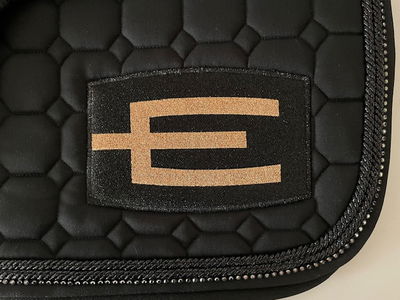 Hoppschabrakset med luva med E-logga roseguldglitter/svart Full