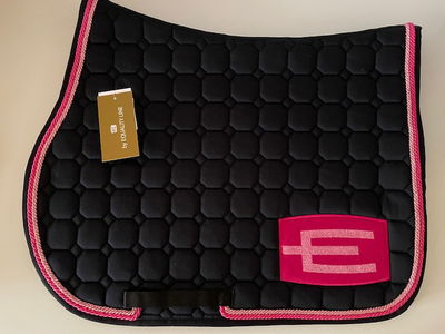 Hoppschabrak med E-logga Cerise/rosaglitter FULL