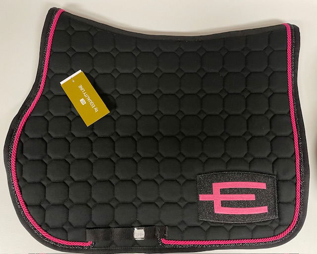 Hoppschabrak med E-logga svart/cerise FULL