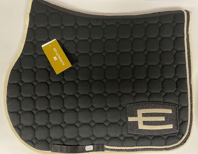 Hoppschabrak med E-logga svart/creme/bling FULL