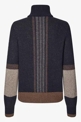 KLArin stickad polotröja navy Kingsland