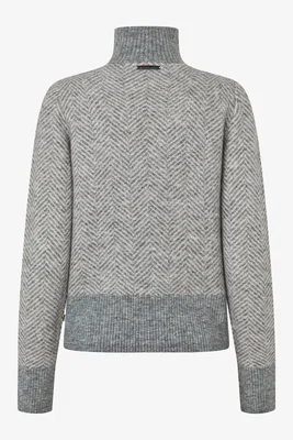 KLaudrey stickad tröja Light grey malange