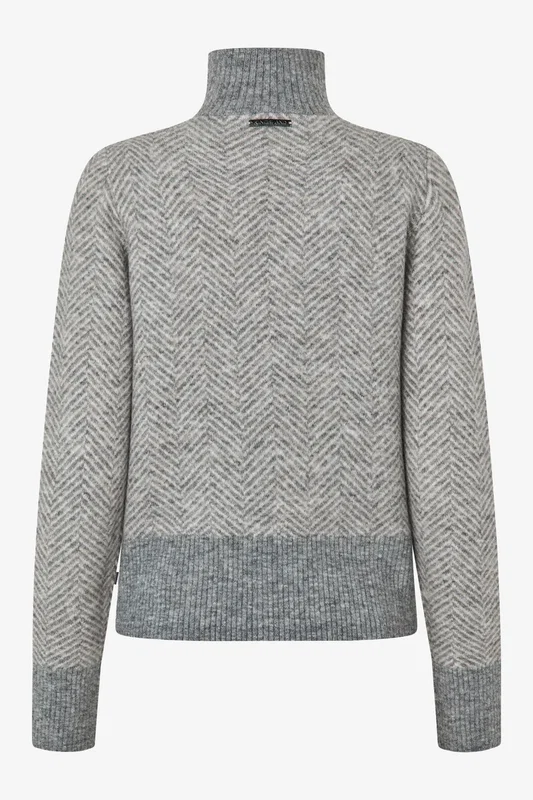 KLaudrey stickad tröja Light grey malange