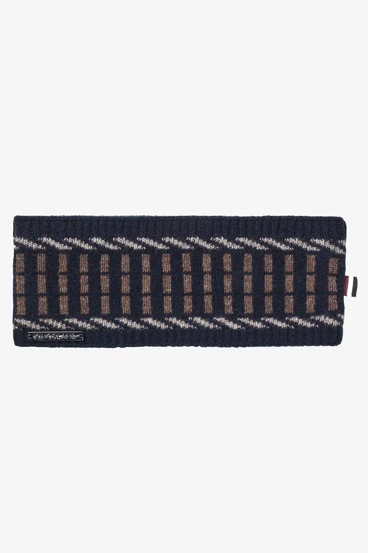 KLArno stickat pannband Navy Kingsland