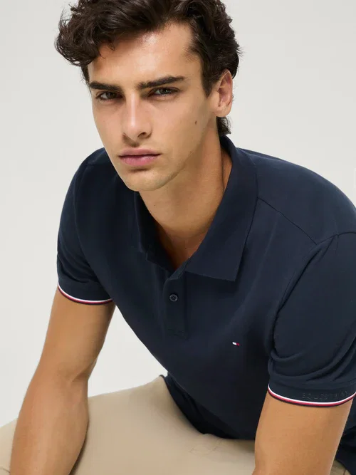 Davis pique poloshirt desert sky