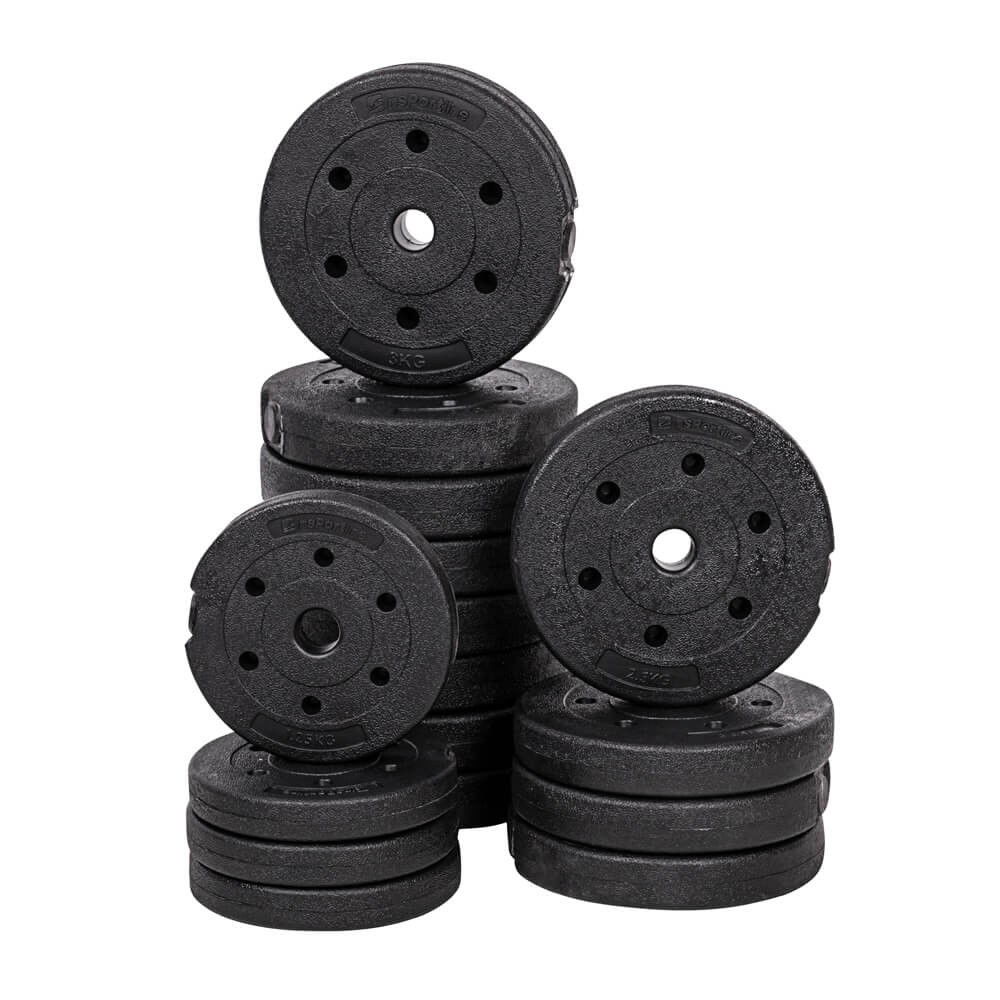 Skivstång och hantelset 40 kg