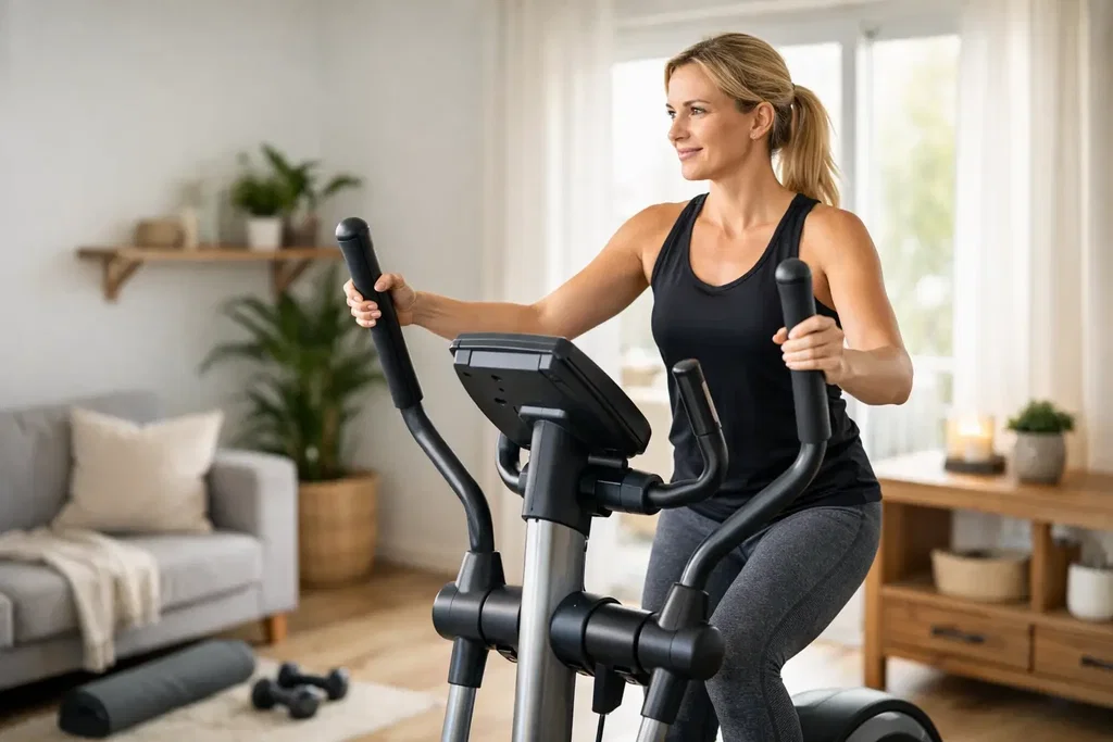 Crosstrainer för skonsam träning hemma