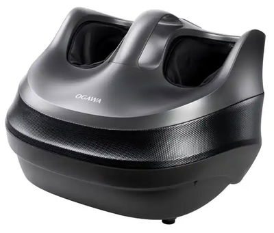 OGAWA O.M.G fotmassasjeapparat i svart og rødt med 360° refleksologimassasje og varmefunksjon.