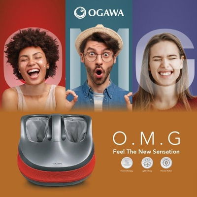 Intuitivt kontrollpanel på OGAWA O.M.G med tre massasjeprogrammer og tre intensitetsnivåer.