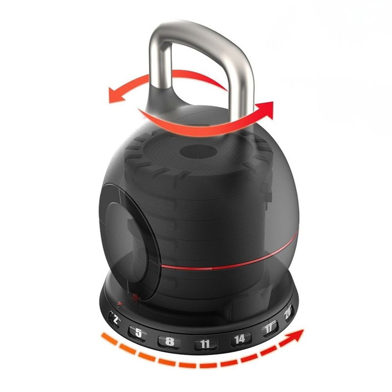 Justerbar kettlebell inSPORTline Xtrabell 2–20 kg, produktfoto 2