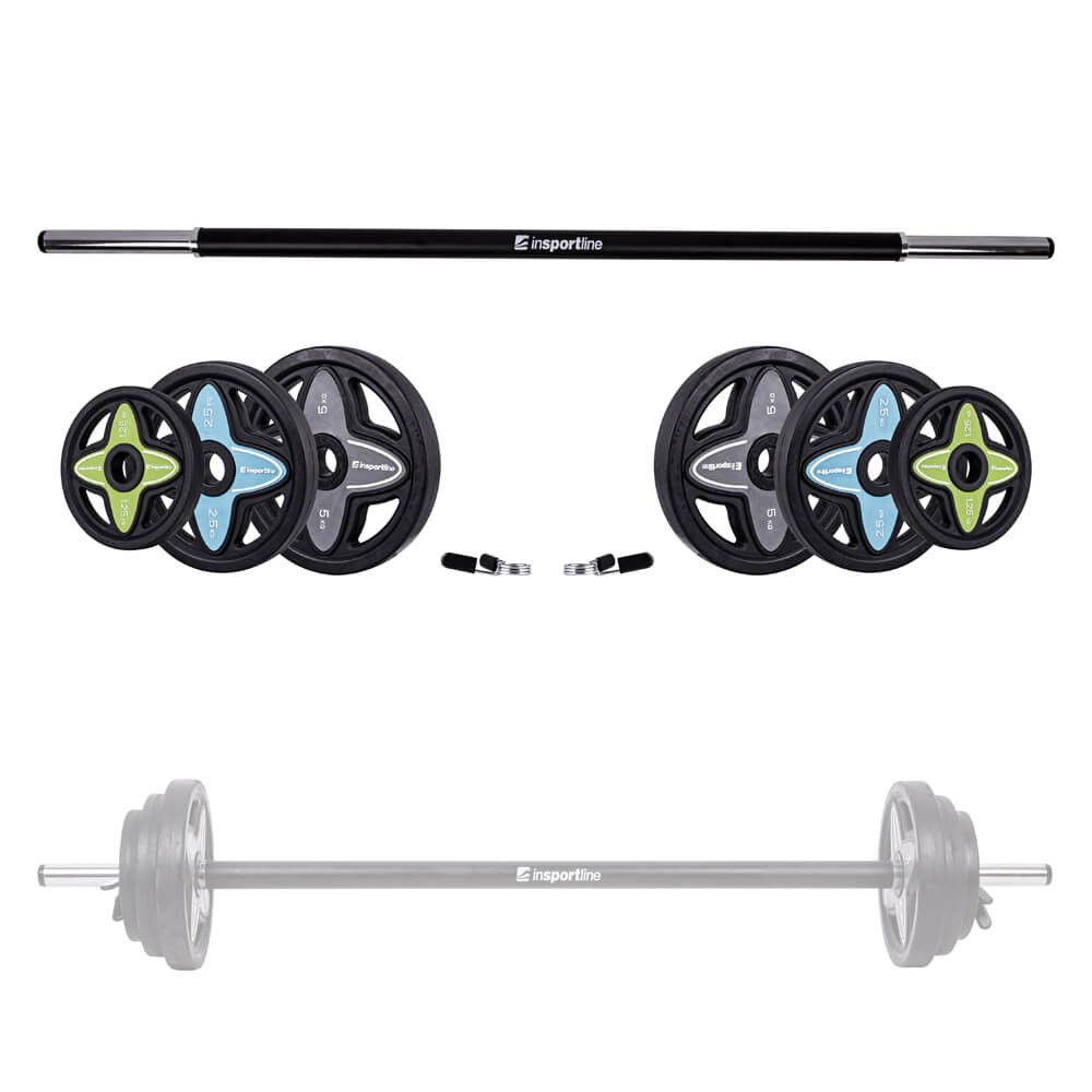 Produktfoto för Skivstångsset med vikter 2-19,5 kg Pumpstar