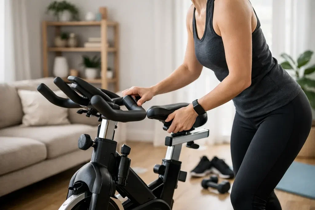 Still inn spinningsykkelen riktig for bedre trening