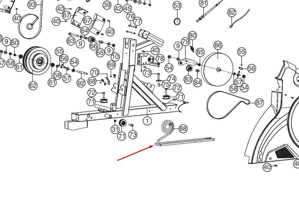 Gummiband för retur av remmen, Como