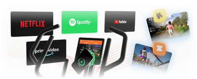 Billedet viser apps som f.eks. Netflix