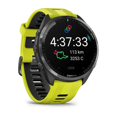 Garmin Forerunner 965, joka näyttää topografisia karttoja ja tarjoaa vaiheittaisen reittiohjeistuksen.