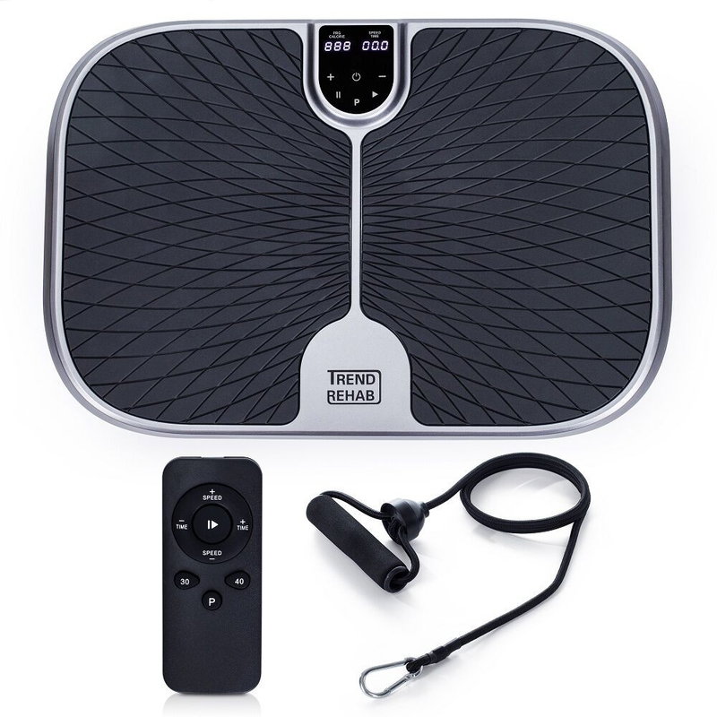 MicroVibe kompakt vibrationsplatta som ger skonsam vibrationsträning för ben, fötter och underkropp.